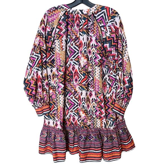 Zara dress bohemian tribal lightweight flowy comfortable button front size small - Picture 2 of 4